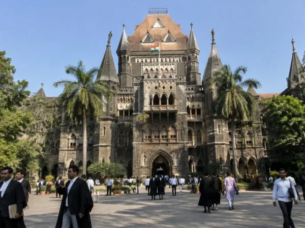 Historic Bombay High Court judicial building facade in India.