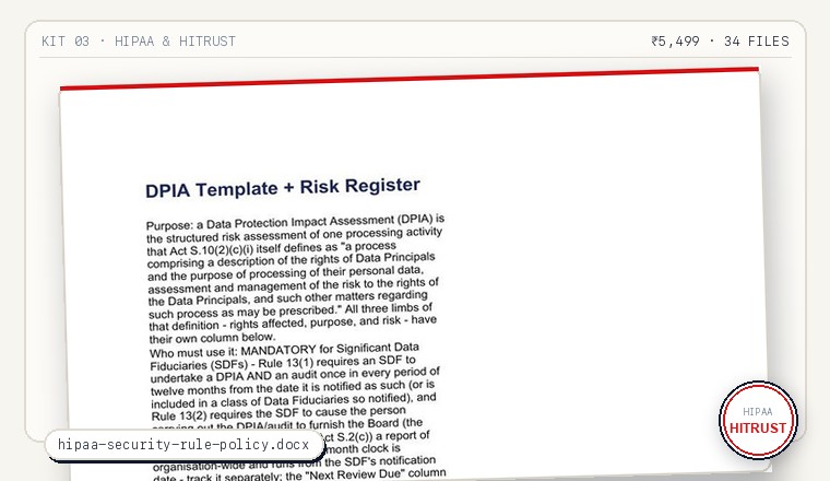 HIPAA Compliance Roadmap document preview