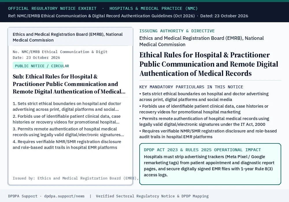 Official regulatory notice exhibit: Ethical Rules for Hospital & Practitioner Public Communication and Remote Digital Authentication of Medical Records