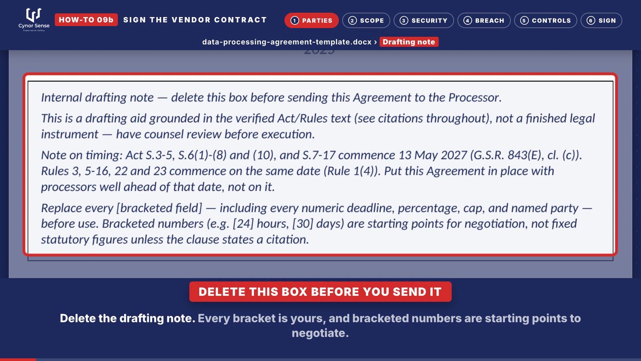 Still from the how-to 09b video: Bracketed figures are starting points to negotiate; every bracket is yours.